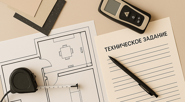 Предпроектная работа - обмеры, составление технического задания